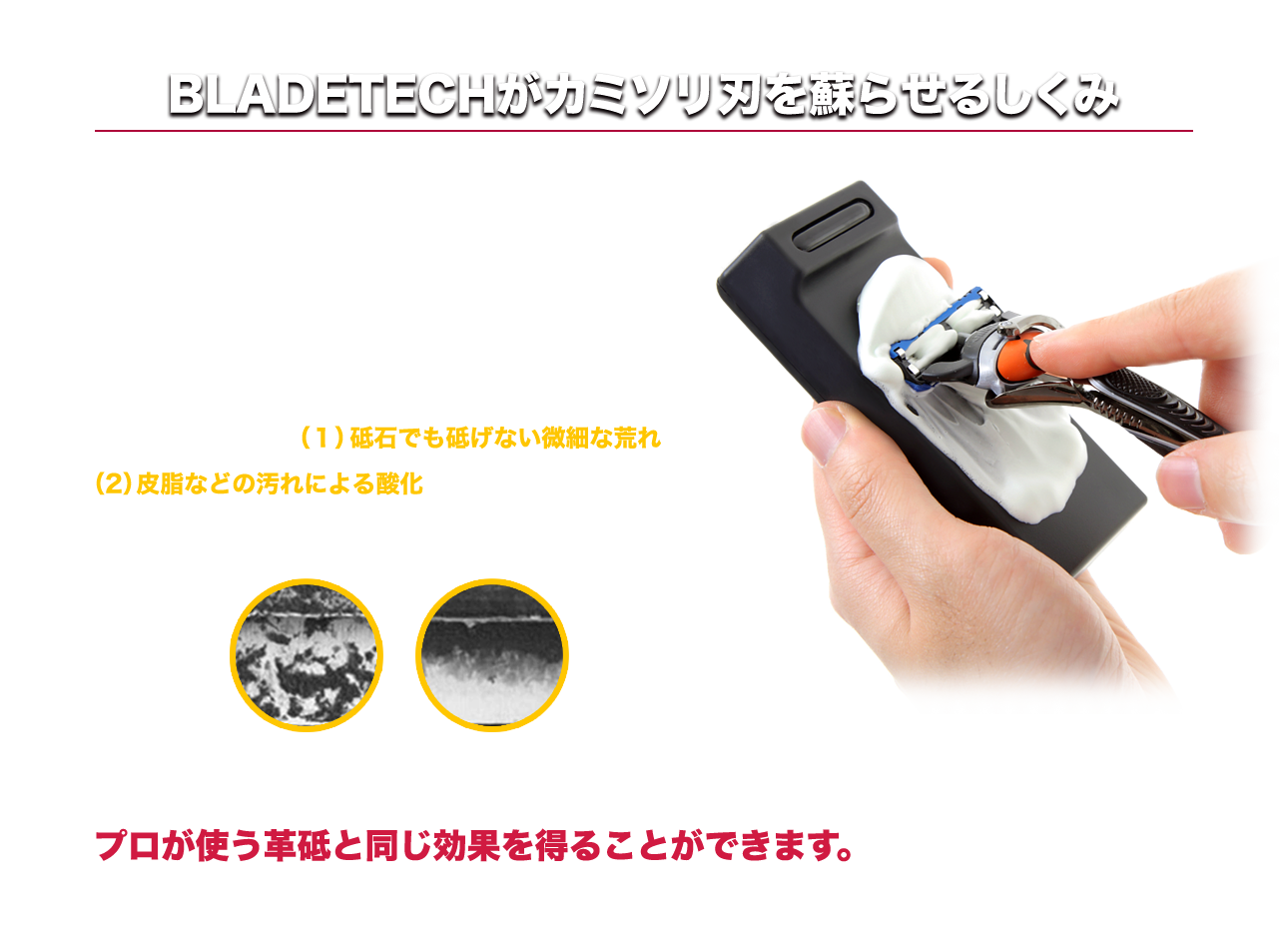 BLADETECHがカミソリ刃を蘇らせるしくみ
